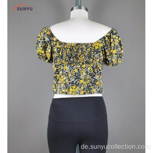 Ladeei Blumendruck Short Top